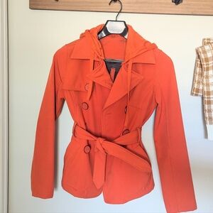 Vibrant Orange Fall Coat Size M